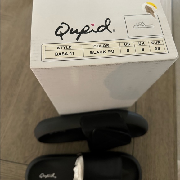 Qupid slides am Size 39 US 8 Black - Picture 4 of 4